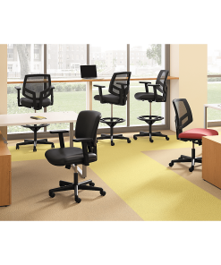 HON® Volt Bonded Leather Mid-Back Chair, Black 2