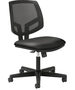 HON® Volt Bonded Leather Mid-Back Chair, Black
