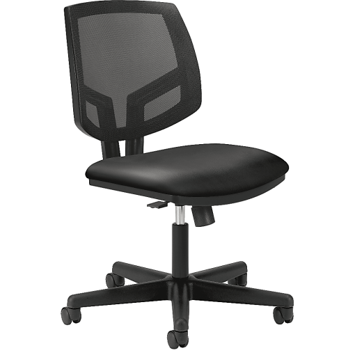 HON® Volt Bonded Leather Mid-Back Chair, Black