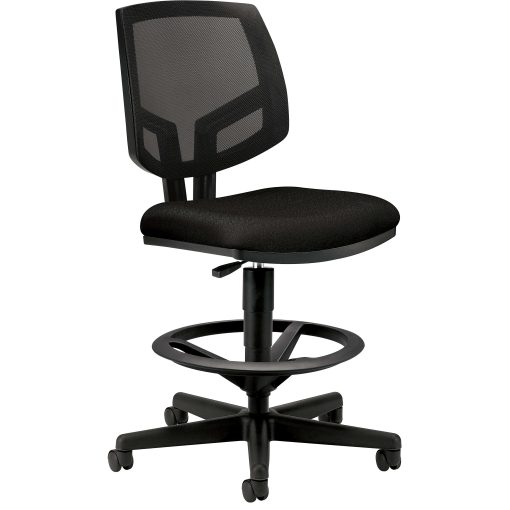 HON® Volt Extended-Height Stool, Mesh/Fabric, Black