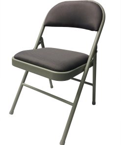 Realspace® Upholstered Padded Folding Chair, Gray 2