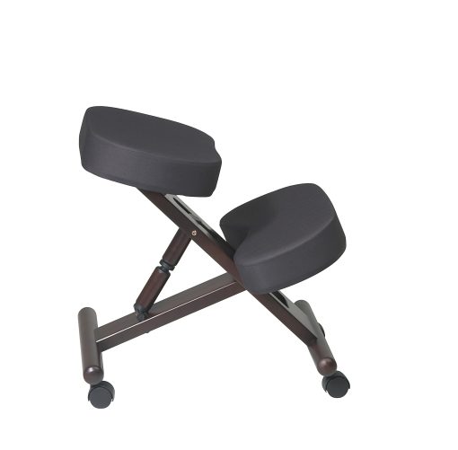 Office Star™ Work Smart Ergonomic Knee Chair, Black/Espresso - Image 2