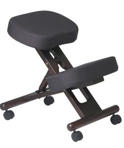 Office Star™ Work Smart Ergonomic Knee Chair, Black/Espresso