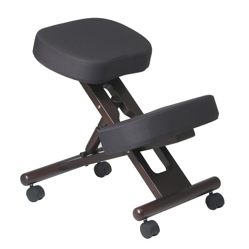 Office Star™ Work Smart Ergonomic Knee Chair, Black/Espresso