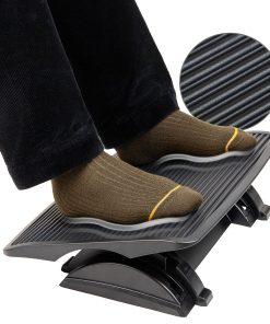 Mind Reader Adjustable-Height Footrest, 3-1/2″H x 13-1/2″W x 17-1/2″D, Black 2