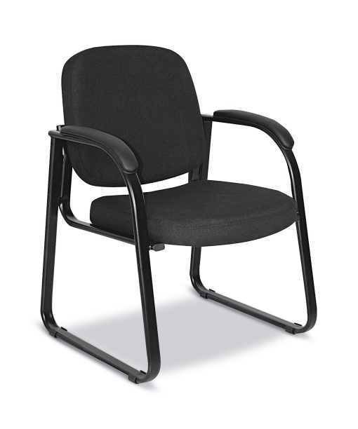 Alera Reception Lounge Series Sled-Base Guest Chair, Black - Image 2