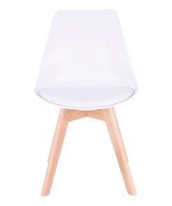 Lorell® Modern Guest Chair, White/Baige 2