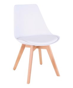 Lorell® Modern Guest Chair, White/Baige