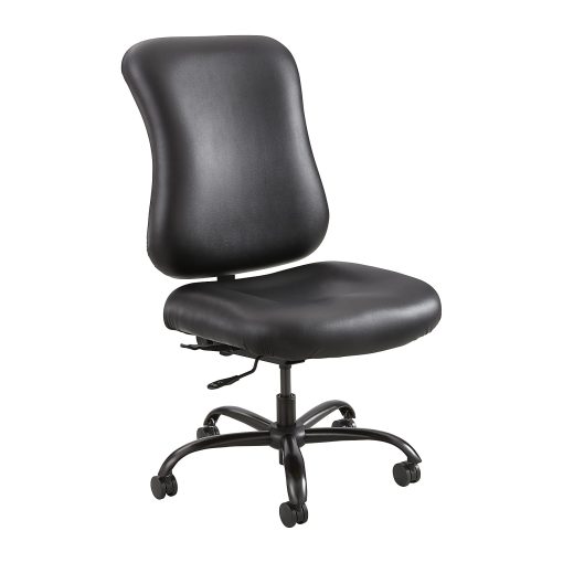 Safco® Optimus Big & Tall Ergonomic Vinyl High-Back Chair, Black - Image 2