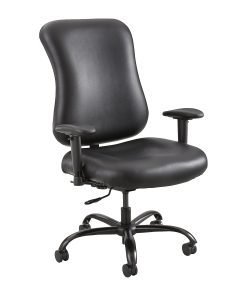 Safco® Optimus Big & Tall Ergonomic Vinyl High-Back Chair, Black