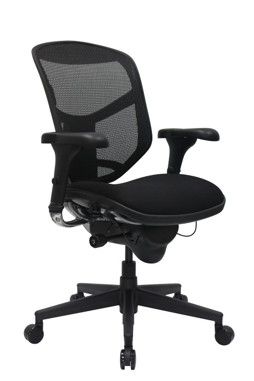 WorkPro® Quantum 9000 Series Ergonomic Mid-Back Mesh/Fabric Chair, Black, BIFMA Compliant - Image 2