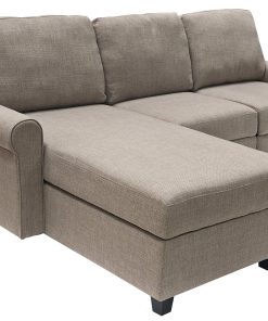 Serta® Copenhagen Reclining Sectional With Storage Chaise, Left, Warm Oatmeal/Espresso 2