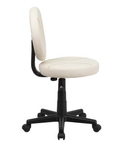 Flash Furniture Vinyl Low-Back Task Chair, Baseball, Brown/Cream/Black 2