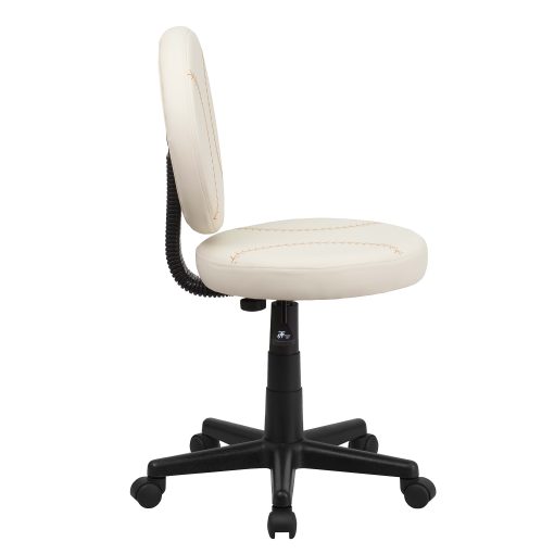 Flash Furniture Vinyl Low-Back Task Chair, Baseball, Brown/Cream/Black - Image 2