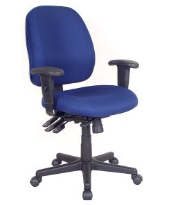 Raynor® 4 x 4 Fabric Task Chair, Navy/Black 2