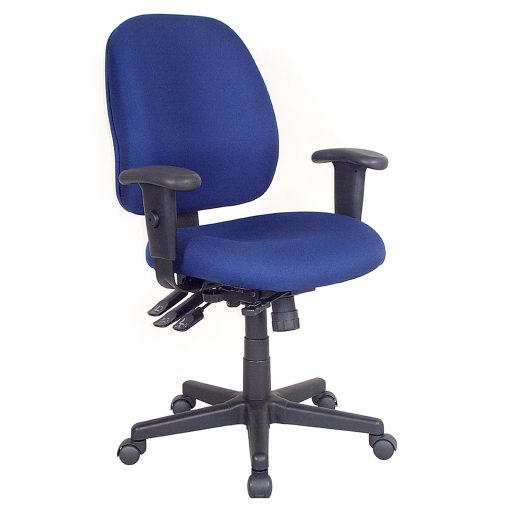 Raynor® 4 x 4 Fabric Task Chair, Navy/Black - Image 2