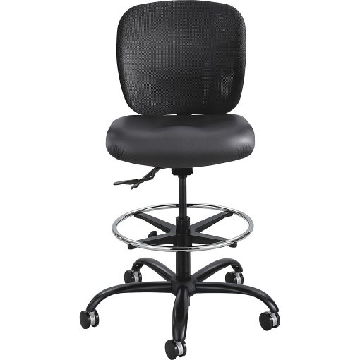 Safco® Vue™ Heavy-Duty Stool, Mesh Back/Vinyl Seat, Black - Image 2