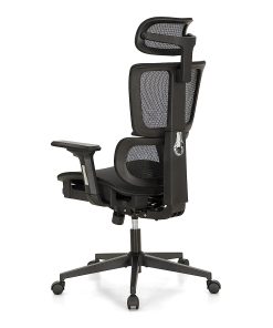 ALPHA HOME Ergonomic Mesh High-Back Office Task Chair With Retractable Footrest, Black 2