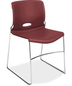 HON® Olson Stacker® Chairs, 17 1/2″H x 17 1/4″W x 18 1/4″D, Mulberry, Set Of 4 2
