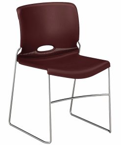 HON® Olson Stacker® Chairs, 17 1/2"H x 17 1/4"W x 18 1/4"D, Mulberry, Set Of 4