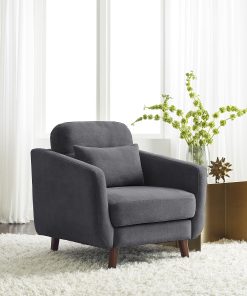 Serta® Sierra Collection Arm Chair, Slate Gray/Chestnut