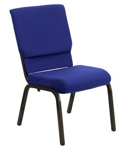 Flash Furniture HERCULES Series Stacking Church Chair, Navy Blue/Goldvein 2