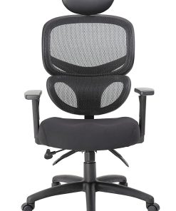 Boss Office Products Mesh Multifunction Mid-Back Task Chair With Headrest, Black 2