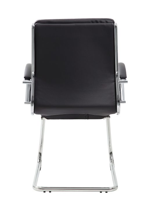 Boss Office Products CaressoftPlus™ Guest Chair, Black/Chrome - Image 2