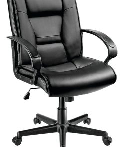 Realspace® Ruzzi Mid-Back Manager's Chair, Black, BIFMA Compliant