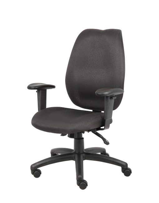 Boss Office Products Ergonomic Fabric High-Back Task Chair, Black - Image 2