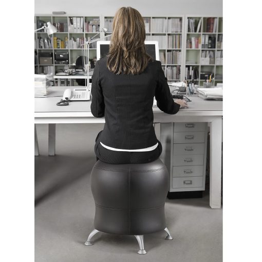 Safco® Zenergy™ Ball Chair, Black Vinyl - Image 2