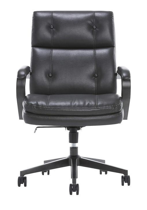 Serta® SitTrue™ Belterra Faux Leather Mid-Back Manager Office Chair, Black - Image 2