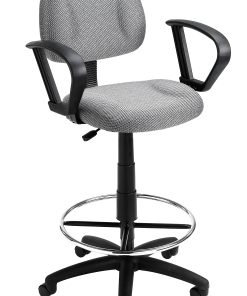 Boss Drafting Stool, Gray/Chrome, B1617-GY 2