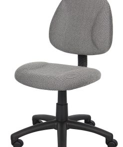 Boss Office Products Perfect Posture Deluxe Ergonomic Fabric Mid-Back Office Task Chair, Gray 2