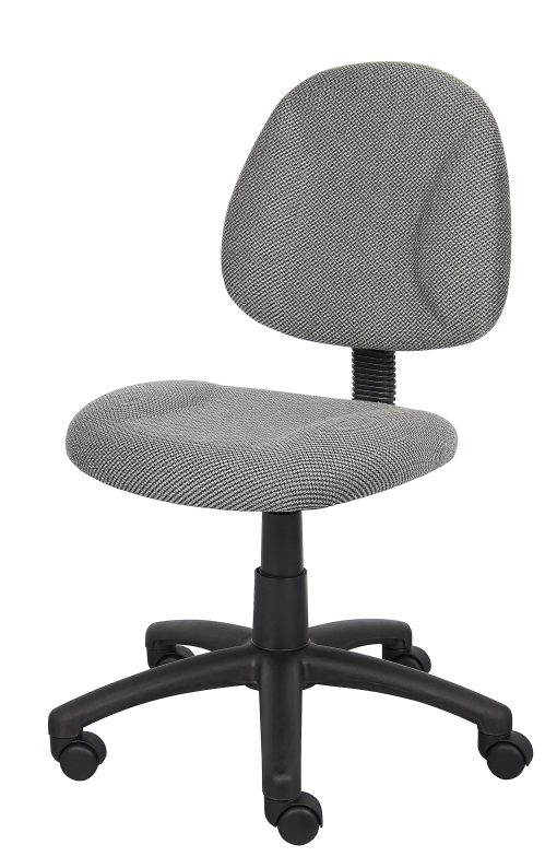 Boss Office Products Perfect Posture Deluxe Ergonomic Fabric Mid-Back Office Task Chair, Gray - Image 2