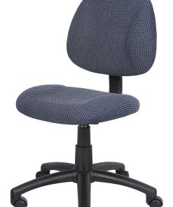 Boss Office Products Perfect Posture Deluxe Ergonomic Fabric Mid-Back Office Task Chair, Blue 2