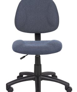 Boss Office Products Perfect Posture Deluxe Ergonomic Fabric Mid-Back Office Task Chair, Blue
