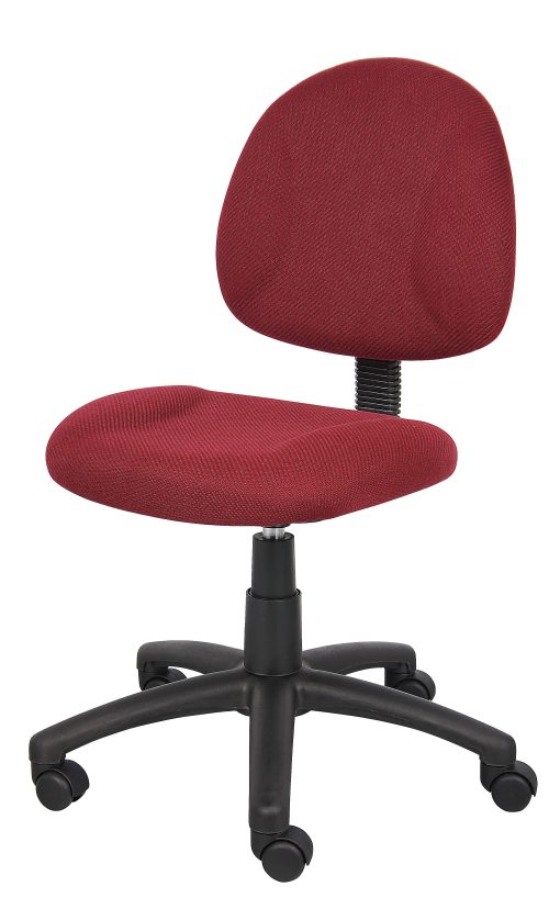 Boss Office Products Perfect Posture Ergonomic Fabric Mid-Back Deluxe Office Task Chair, Black - Image 2