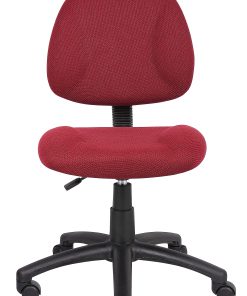 Boss Office Products Perfect Posture Ergonomic Fabric Mid-Back Deluxe Office Task Chair, Black