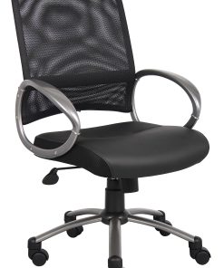 Boss Office Products Mesh Task Chair, Black/Pewter