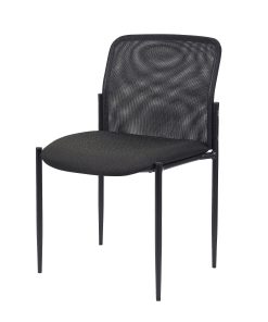 Boss Office Products Armless Mesh-Back Stackable Chair, Black 2