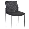 Boss Office Products Armless Mesh-Back Stackable Chair, Black
