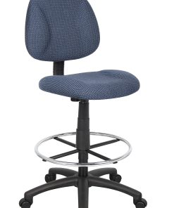 Boss Office Products Drafting Stool, No Arms, Blue/Chrome, B1615-BE