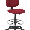 Glamour Home Bauer Faux Leather Barstools With Back, Black, Set Of 2 Barstools 4