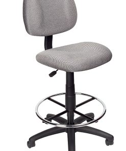 Boss Drafting Stool, Gray/Chrome, B1615-GY