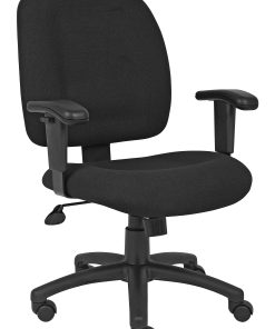Boss Office Products Chenille Task Chair, Black 2