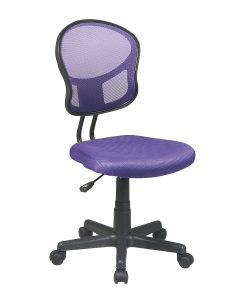 OSP Designs Screen Back Task Chair, Purple