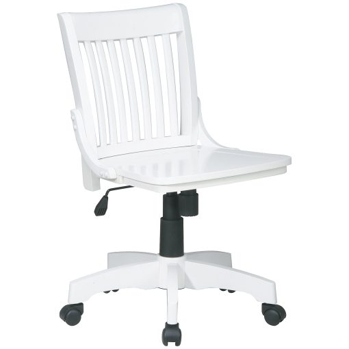 OSP Designs Armless Wood Bankers Chair, White - Image 2