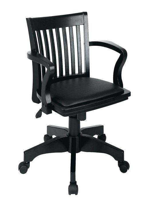 OSP Designs Deluxe Bankers Chair, Black