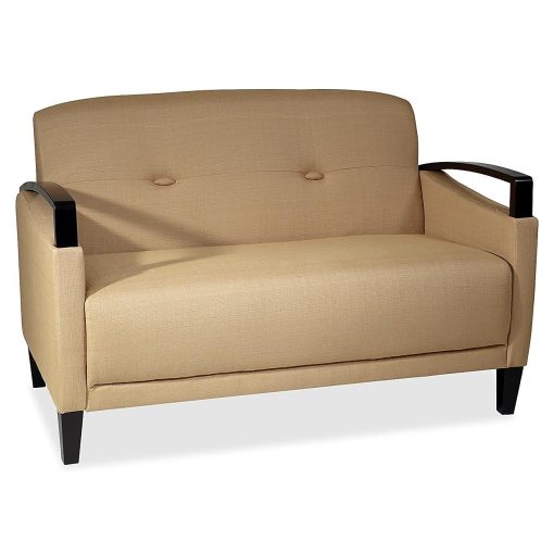 Ave Six Main Street Loveseat, Woven Wheat/Espresso - Image 2